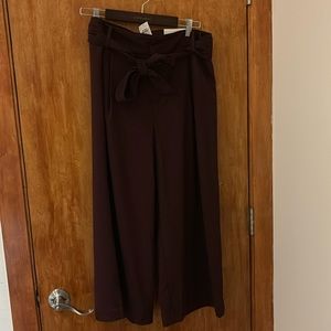 NWT Ann Taylor Tie Waist Wide Leg Pant Size 10